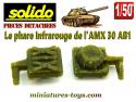 La visée laser ou phare infrarouge du char AMX30 B1 miniature Solido au 1/50e