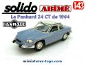La Panhard 24 CT de 1964 en miniature par Solido au 1/43e peinture abimée