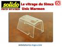 Le vitrage du Simca Unic Marmon miniature de Solido Verem au 1/50e