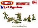 Un lot de 9 figurines de soldats français Starlux au 1/32e incomplets