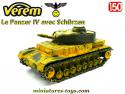 Le char Panzer IV surblindé canon court en miniature Verem au 1/50e repeint