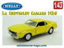 La Chevrolet Camaro 1968 jaune en miniature par Welly au 1/43e