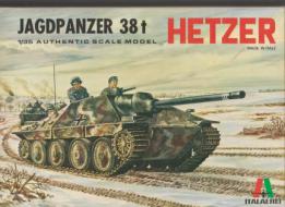 Le kit du Jagdpanzer 38 t Hetzer par Italeri au 1/35e semi monté et en boite