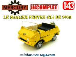 Le Ferves Ranger jaune en miniature par Mercury au 1/43e incomplet