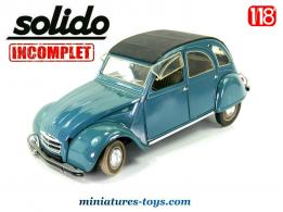 La Citro n 2cv 1966 bleue en miniature par Solido  au 1 18e 