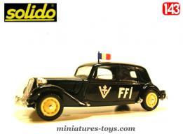 La Traction avant Citroën 15 cv version FFI en miniature de Solido au 1/43e