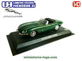 La Jaguar type E décapotable verte en miniature par Universal Hobbies au 1/43e