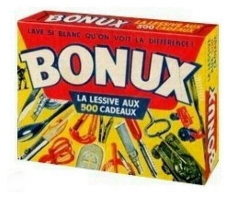 Paquet de lessive Bonux années 1950 - 1960