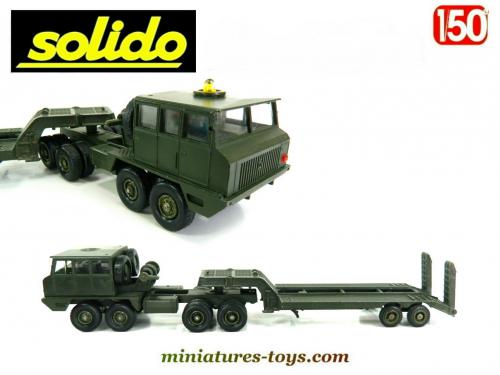 Camion Berliet T12 Porte-char Militaire - Solido 1/50 - Métal - Occasion Avec Boîte - 1978