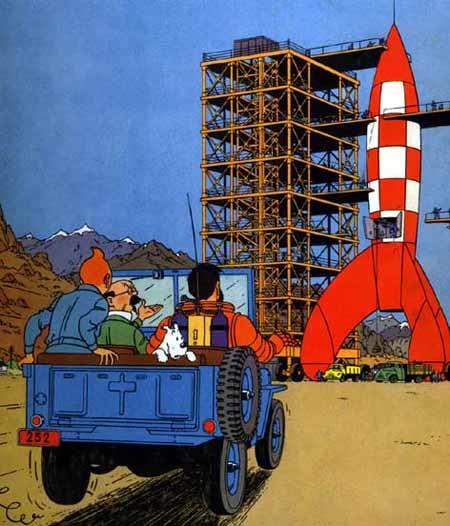 Tintin et Milou, Figurine Jeep bleue - Objectif Lune