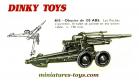 Le canon ABS de 155 en miniature par Dinky Toys France au 1/50e incomplet