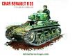 Le char français Renault R35 1940 en miniature de Solido incomplet au 1/50e