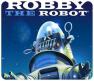 Le robot jouet Robby en métal de couleur chrome du film Planète interdite