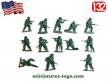 Un lot de 22 soldats américains WW II China sur moules Matchbox au 1/32e