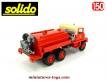 Le camion Berliet GBC 8 KT citerne pompiers en miniature Solido au 1/50e